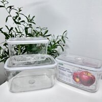 Bộ 2 hộp lạnh chữ nhật Tomei Hokori 6561+6562 (2000ml-4200ml), 2 Hộp nhựa Việt Nhật bảo quản thực phẩm