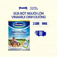 Bộ 2 hộp sữa bột nguyên kem dinh dưỡng có đường Vinamilk Hộp thiếc 900g