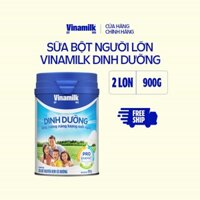 Bộ 2 hộp Sữa bột nguyên kem dinh dưỡng có đường Vinamilk Hộp thiếc 900g