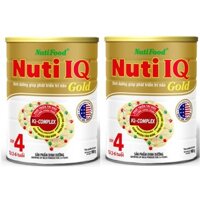 Bộ 2 hộp Sữa bột NutiFood Nuti IQ Gold 4 (900g) date05,06/2019