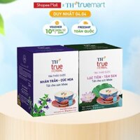 Bộ 2 hộp trà thảo dược TH true HERBAL Nhân trần – Cúc hoa & Trà Lạc tiên – Tâm sen (40 gói)