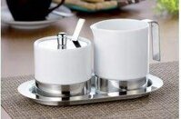 Bộ 2 hũ sứ đựng đường và sữa Esmeyer Adam (kèm khay inox) – bộ