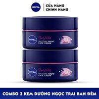 Bộ 2 Kem Dưỡng Ngọc Trai Ban Đêm NIVEA Pearl White Trắng Da | Dưỡng Ẩm (50 ml) - 86740