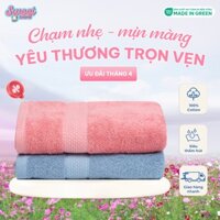 Bộ 2 Khăn Tắm 60x120cm Sweet Towel Chất Sợi Tre Siêu Mềm Mịn, Thấm Hút Tốt, An Toàn Cho Da