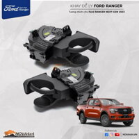 BỘ 2 KHAY ĐỂ LY (CUP HOLDER) TRÊN TÁP LÔ FORD RANGER NEXT-GEN 2023