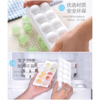 Bộ 2 khay làm đá Yukipon tròn 10 viên, làm từ nhựa PP cao cấp an toàn - made in Japan