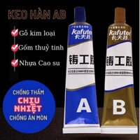 Bộ 2 lọ Keo AB hàn sắt thép kim loại - Hàn mái tôn, bô xe máy, két nước,... siêu cứng chống bong chịu nhiệt 200 độ C