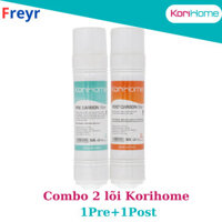 Bộ 2 lõi lọc Korihome Pre carbon Post carbon 10" hệ lõi cắm nhanh