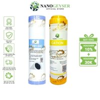 Bộ 2 lõi lọc nước 12 dùng cho các dòng máy NANO và UF, Lõi PP.2IN1.GAC, Cation Nano Geyser