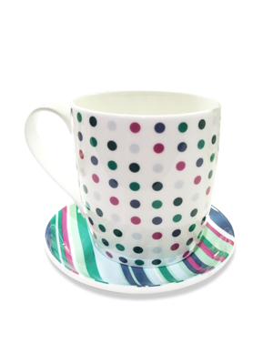 Bộ 2 ly bằng sứ Folka Blue