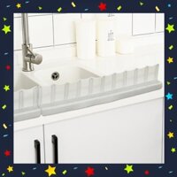 Bộ 2 Miếng chắn bắn nước chậu rửa nhà bếp nhựa TPR Japan (Xám)