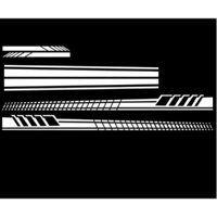 Bộ  2 miếng dán Decal Dán Trang Trí hông xe nắp capo Xe Hơi Họa Tiết Kẻ Sọc Phong Cách Thể Thao Độc Đáo cho ô tô xe hơi