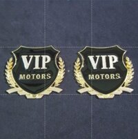 Bộ 2 miếng dán kim loại bông lúa logo