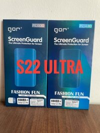 Bộ 2 miếng dán màn hình full cho Samsung Galaxy S22 Ultra, S22 Ultra 5G hãng Gor - Hàng nhập khẩu  hộp 2 miếng