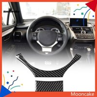 Bộ 2 Miếng Dán Trang Trí Vô Lăng Xe Hơi Lexus NX 200 Bằng Sợi Carbon Màu Đen Chống Tia UV