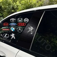 Bộ 2 Miếng Dán Trụ B Xe ô Tô Peugeot decal dan xe 3008 2008 5008