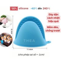 Bộ 2 miếng nhấc nồi, kẹp nhắc nồi 100% silicone, găng tay chịu nhiệt cách nhiệt - THEA KITCHEN