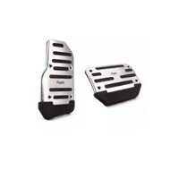 BỘ 2 MIẾNG ỐP CHÂN GA CHÂN PHANH INOX XE SỐ TỰ ĐỘNG