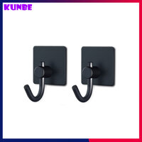 Bộ 2 Móc Inox 304 KUNBE Dán Tường Bằng Keo 3M Siêu Dính - Màu Đen