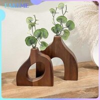 Bộ 2 món FAKEME Bình hoa bằng gỗ cho bàn ăn văn phòng Nhà bếp