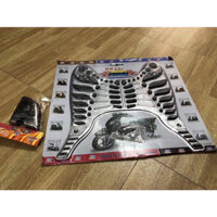 Bộ 2 món thảm sàn lót chân + Ốp gác chân sau xe máy SH Nhập Khẩu Ý đời 2009-2012 inox trang trí, bảo vệ xe máy cực tốt