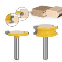 Bộ 2 mũi phay gỗ ghép mộng chế biến thùng gỗ cán 1/4 x 1/2