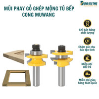 BỘ 2 MŨI PHAY GỖ GHÉP MỘNG TỦ BẾP CONG MUWANG ĐÀI LOAN
