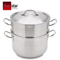 Bộ 2 Nồi Xửng 3 Đáy Nắp Inox Fivestar ST30-3D 30cm