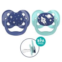 Bộ 2 Núm ti giả đối xứng Dr.Brown's Advantage có luồng khí  2 psc (0-6m)