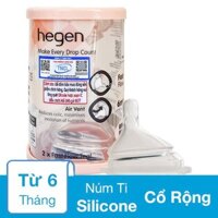 Bộ 2 núm ti Hegen cổ rộng size L (từ 6 tháng)