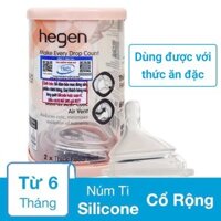 Bộ 2 núm ti Hegen cổ rộng size Y (từ 6 tháng)