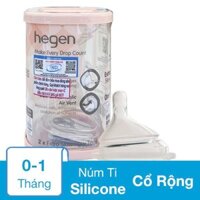 Bộ 2 núm ti Hegen cổ rộng size Extract Flow (0 - 1 tháng)