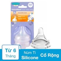 Bộ 2 núm ti Lansinoh cổ rộng size F (từ 6 tháng)