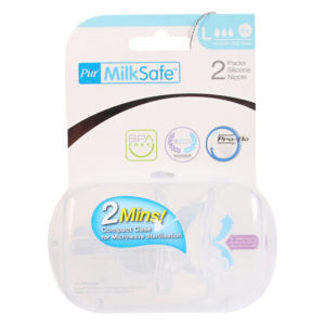 Bộ 2 núm ti Milk Safe Pur PUR9823 - size L, cho bình cổ rộng