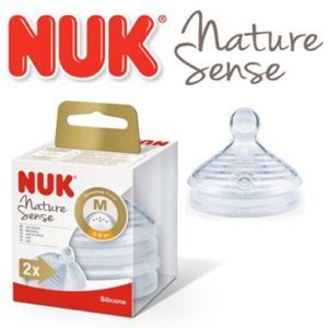 Bộ 2 núm ti NUK Nature Sense silicone S1- S NU21493