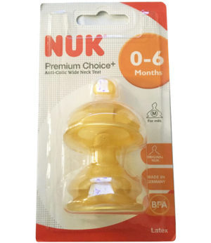 Bộ 2 núm ti NUK Premium Choice+ cao su S1 – S NU66049
