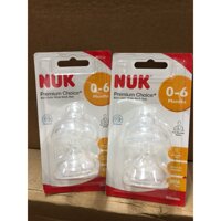 BỘ 2 NÚM TI NUK SILICONE S1 - size  L- NU66057