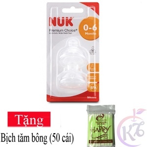 Bộ 2 núm ti Silicone S1 Nuk NU66056 Size M