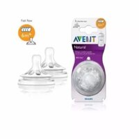 Bộ 2 Núm Ty Avent Cho Bé 6 Tháng Trở Lên ( 4 Lỗ)
