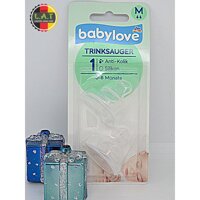 BỘ 2 NÚM TY CỔ HẸP SILICON BABYLOVE SIZE M