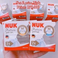 Bộ 2 núm ty NUK Silicone Nature Sense