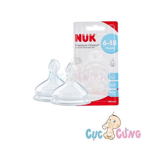 Bộ 2 núm ty silicone Nuk S2 - S NU66058
