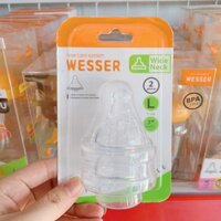 Bộ 2 núm ty Wesser size L 7M+ (cổ rộng)