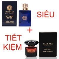 Bộ 2 nước hoa nam nữ VERSACE Dylan và Crystal Noir EDT 5ml x 2