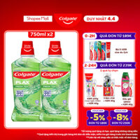 Bộ 2 Nước súc miệng Colgate Plax - diệt 99,9% vi khuẩn - 750ML