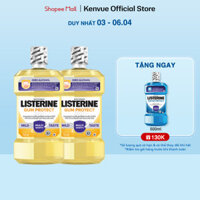 Bộ 2 Nước súc miệng giúp nướu chắc khỏe Listerine Gum Protect Zero Alcohol 750ml/chai
