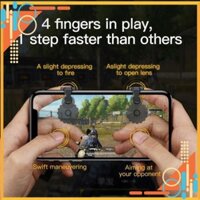 Bộ 2 nút bấm gamePad hỗ trợ chơi game PUBG BASEUS Red-Hot cho điện thoại máy tính bảng - Hàng chính hãng