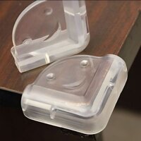 BỘ 2 NÚT BỊT BỌC GÓC BÀN KÍNH NHỌN BO TRÒN CHỮ L TRONG SUỐT BỌC CẠNH BÀN GHẾ SILICON AN TOÀN