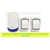 Bộ 2 nút nhấn 1 chuông cửa không dây Zanka TP-717