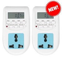 Bộ 2 ổ cắm hẹn giờ điện tử AL06, bật tắt thiết bị điện - Esmarthome